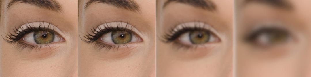 Progressive blur on an eye detail Progressive blur on an eye detail