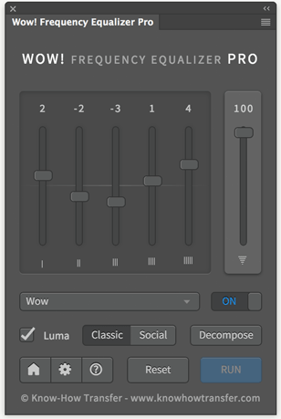 Wow! Frequency Equalizer Pro Animated Panel