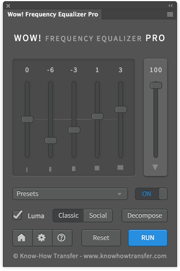 Wow! Frequency Equalizer Pro Edition Interface Wow! Frequency Equalizer Pro Edition Interface