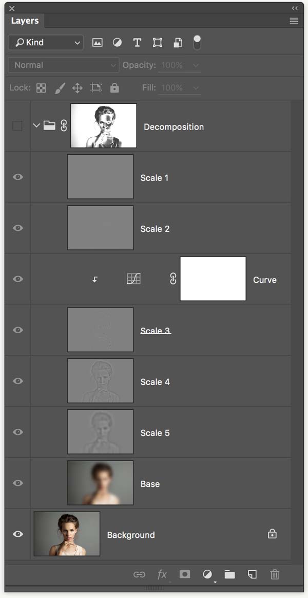 Wow Frequency Equalizer Pro Decompose window with an Adjustment curve and a layer mask Wow Frequency Equalizer Pro Decompose window with an Adjustment curve and a layer mask