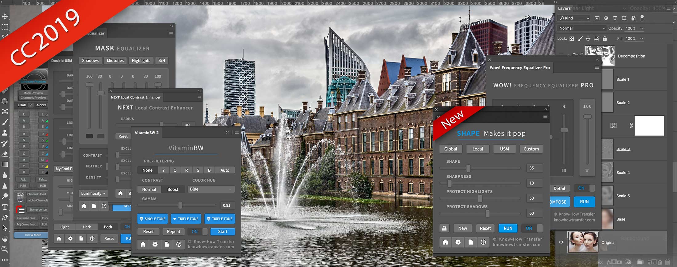 La gamma dei plugin per Photoshop di Know-How Transfer incluso il nuovo Shape La gamma dei plugin per Photoshop di Know-How Transfer incluso il nuovo Shape