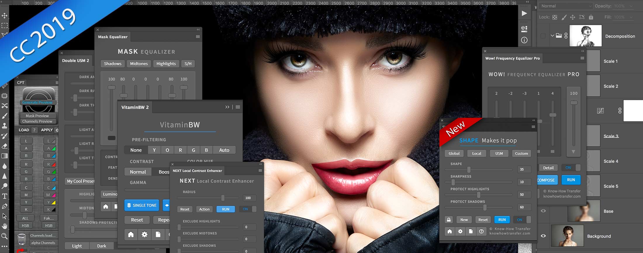 La gamma dei plugin per Photoshop di Know-How Transfer incluso il nuovo NEXT