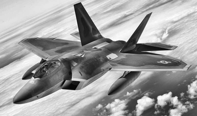 Jet Raptor F22 converted by VitaminBW using red filter